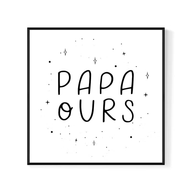 Papa Ours - 父親節語錄字母掛畫/可愛手寫風送禮小物/兒童房佈置