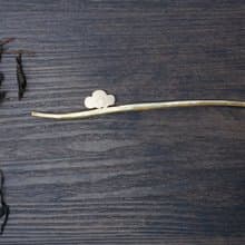 【溪山手作】手工黃銅制傳統簪刻祥云茶針茶撥擱架茶撥茶錐