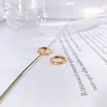 925純銀 | 微光素圈_耳環