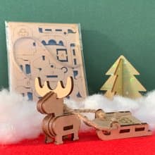 【手作DIY】麋鹿 小雪橇 馴鹿 DIY 手作 療癒 節慶擺飾 居家擺飾
