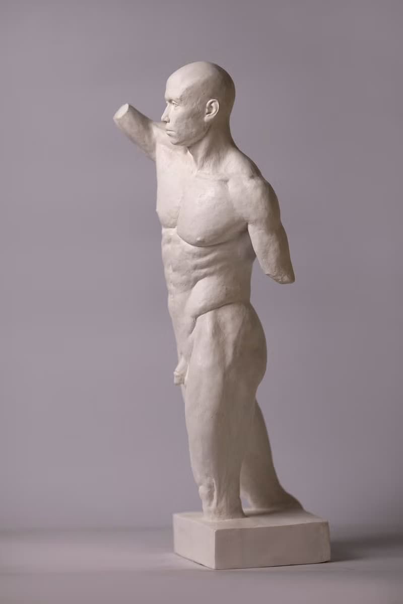 男體軀幹石膏像,非一般市售石膏像,手工自製附原作保證書(限自取)