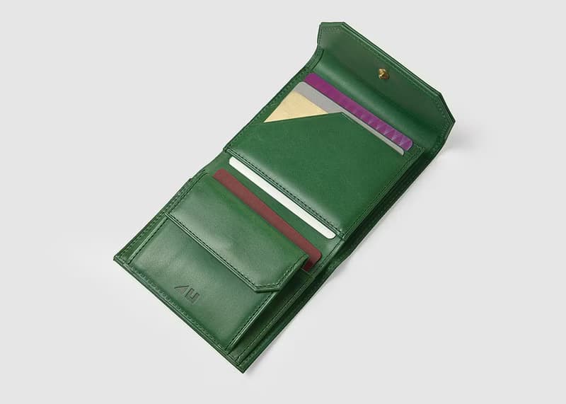 【福利商品】日本豐岡鞄 4U 折錢包 綠色