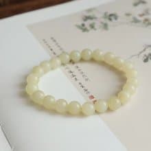 天然和田玉單圈手鏈 蜂蜜水色手鏈 氣質百搭款送女生閨蜜生日禮物