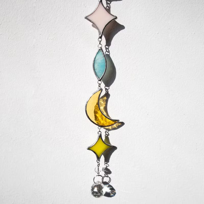 Stained glass garland, Home decor, Housewarming gift, Wall decor