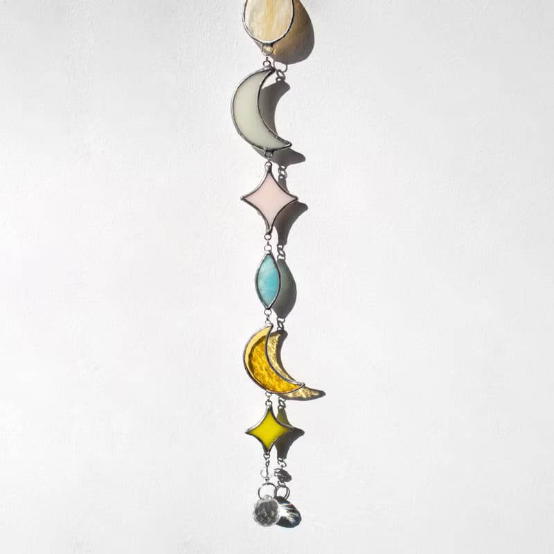 Stained glass garland, Home decor, Housewarming gift, Wall decor