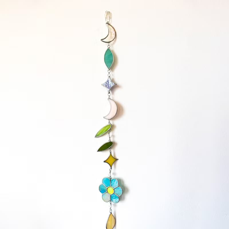 Stained glass garland, Home decor, Housewarming gift, Wall decor