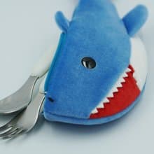 Bucute鯊魚兒童餐具袋/生日禮物/手工製作/交換禮物/快速到貨