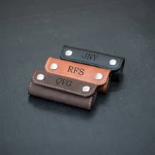 Personalized leather luggage handle wrap, luggage cover, grip bag,