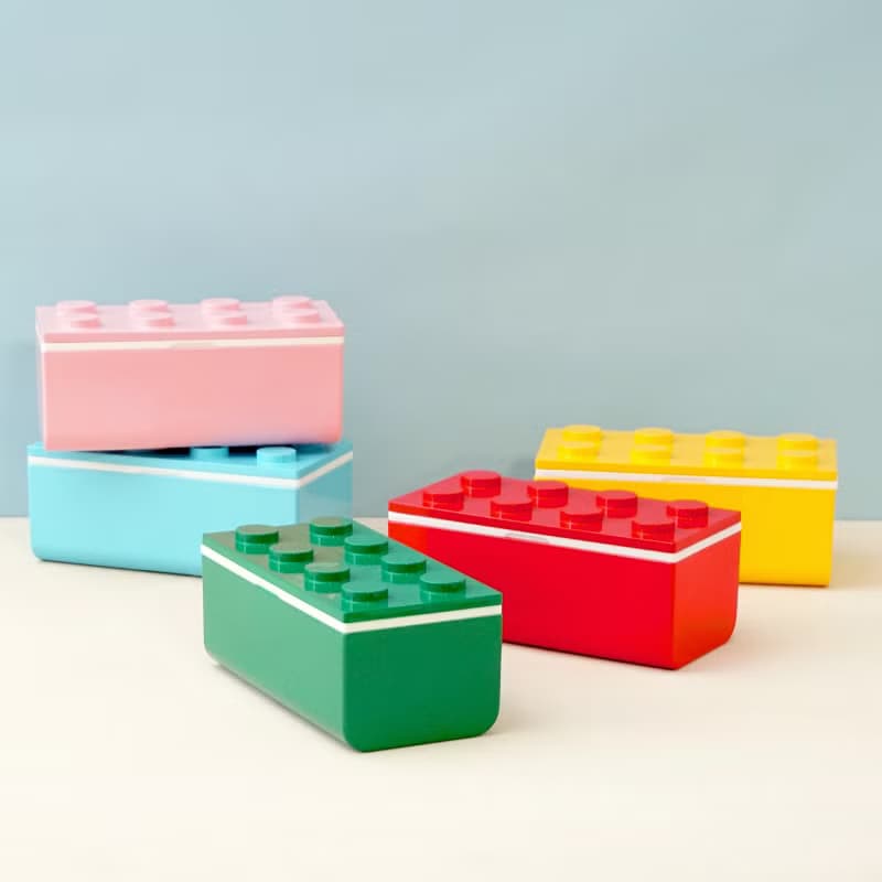 P:BLOCK ブロック 1段 弁当箱 500ml 保冷剤 お箸付き 電子レンジ対応 食洗機対応 軽量 職人が仕上げた一品 子供 ギフト 日本製