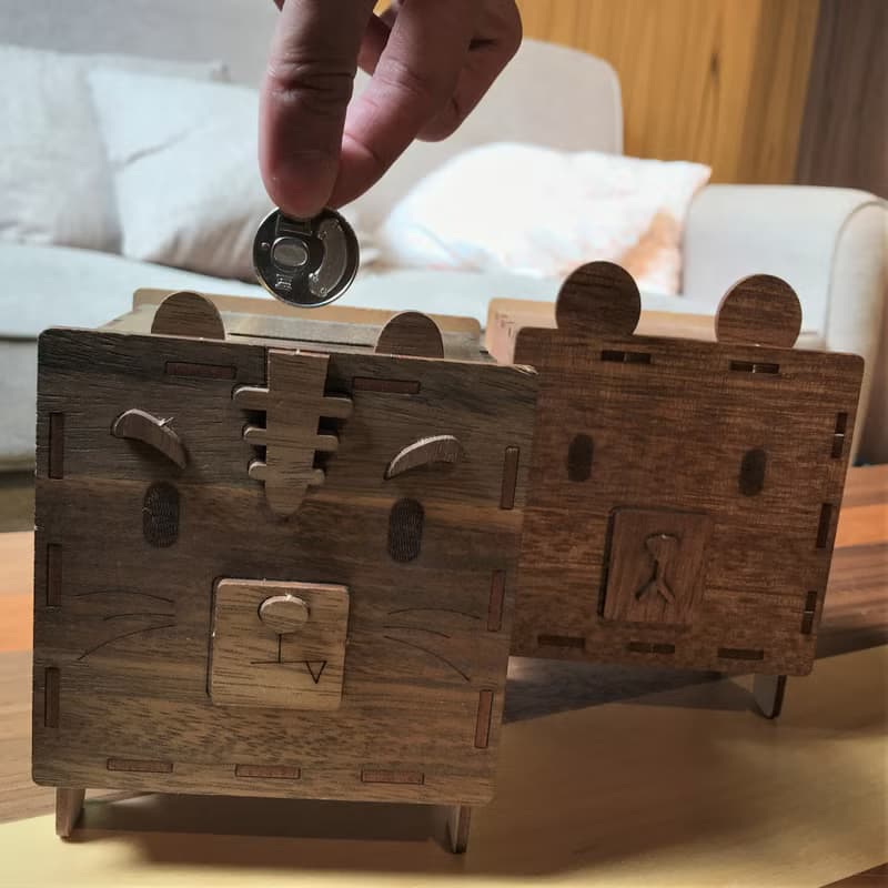 【手作DIY】動物造型 存錢筒 禮物 可愛 實用 木質 質感 情人節