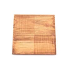 天然柚木方型托盤/餐盤L號-條紋款│26CM不上漆原木製 露營野餐