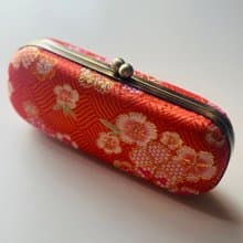 日本織錦櫻花眼鏡盒/筆盒/首飾盒