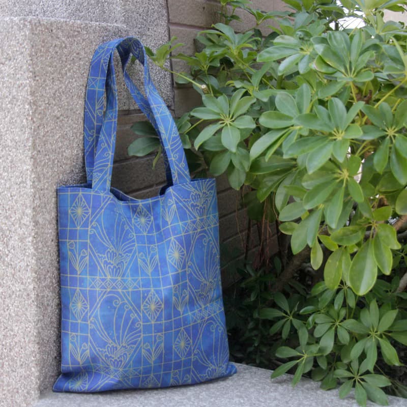 蝴蝶窗花/藍-提袋  手提袋 布包