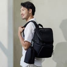 SPACEFOLD 20L 時空折疊育兒後背媽媽包 - 經典黑
