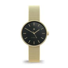 Newgate-ATOM-時尚金-黑色錶面-不鏽鋼米蘭帶-32mm