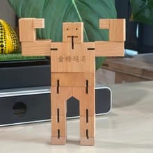 Cubebot 酷比人【雷雕金榜題名款】木製變形積木機器人益智玩具