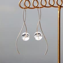 14kgf- nuance curve crystal pierced earrings 不能改耳夾