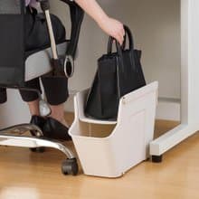 日本天馬 FitsWORK 桌下型移動式辦公包包雙層置物架