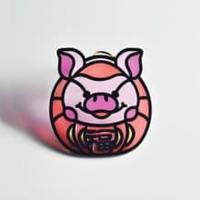 動物達摩(豬) 掛飾 l 蛇年 福貼 揮春 春聯 招財貓 招福貓