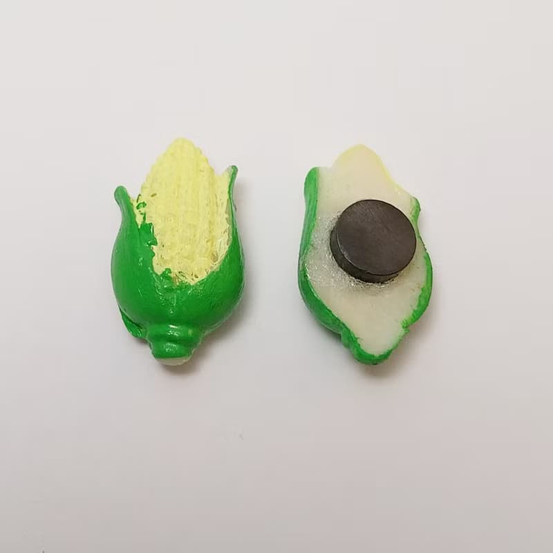FRIDGE MAGNET CORN YELLOW GREEN VEGETABLE GIFT  DECORATION