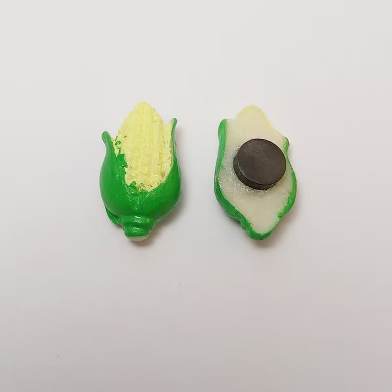 FRIDGE MAGNET CORN YELLOW GREEN VEGETABLE GIFT  DECORATION