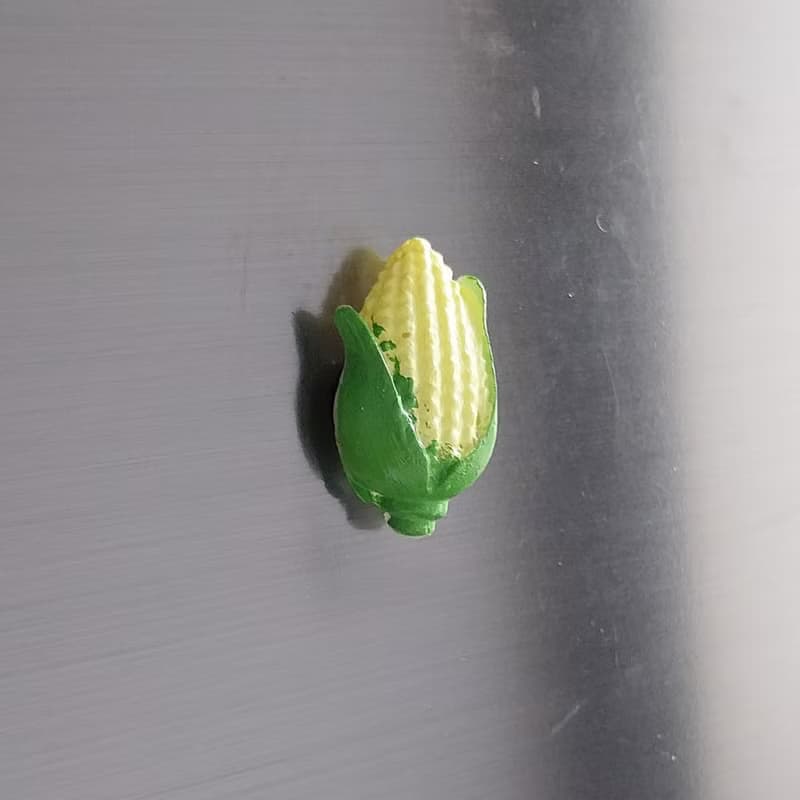 FRIDGE MAGNET CORN YELLOW GREEN VEGETABLE GIFT  DECORATION