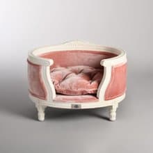 荷蘭LordLou Pink Velvet Pet Bed喬治天鵝絨寵物床-甜蜜粉 S號