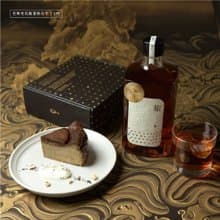 烏龍米釀威士忌黑巧 巴斯克乳酪蛋糕
