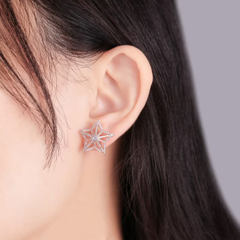 【快速出貨】Stars 夾式耳環 星星耳環 回憶系列 925 純銀耳環