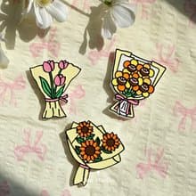 花束造型擴香石 汽車冷氣出風口夾 小禮物 贈品 企業贈禮 婚禮