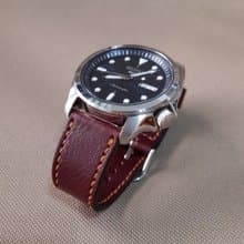 手工錶帶/單品系列/酒紅色/義大利頂級皮革/Apple Watch適用