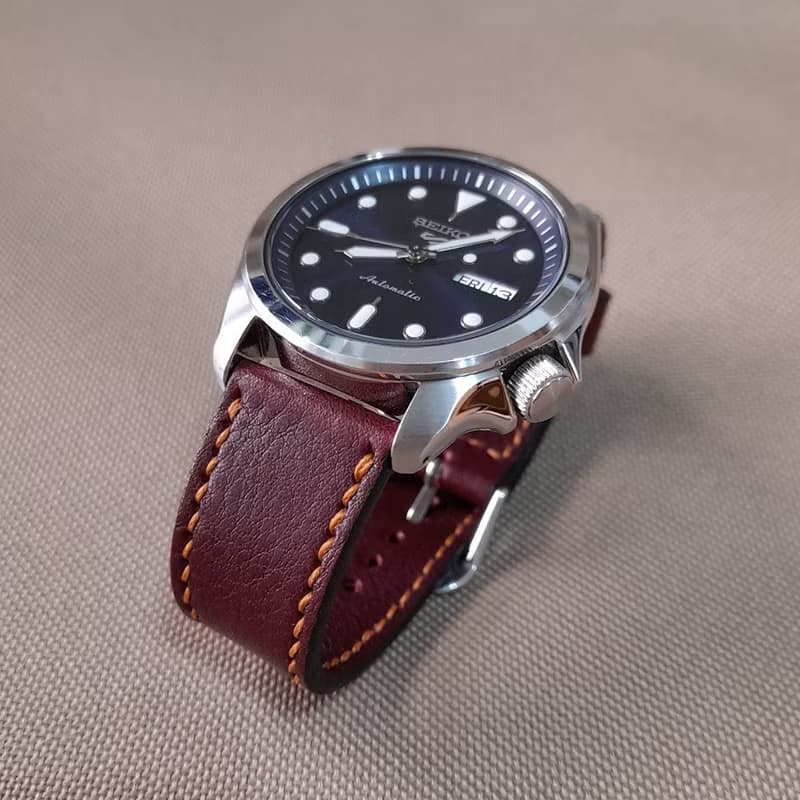 手工錶帶/單品系列/酒紅色/義大利頂級皮革/Apple Watch適用
