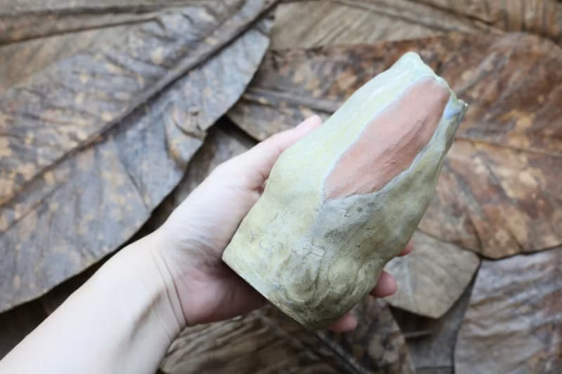 【喬遷禮物】風的皺折No3鈷綠手捏花器侘寂風雕塑擺件收藝術作品