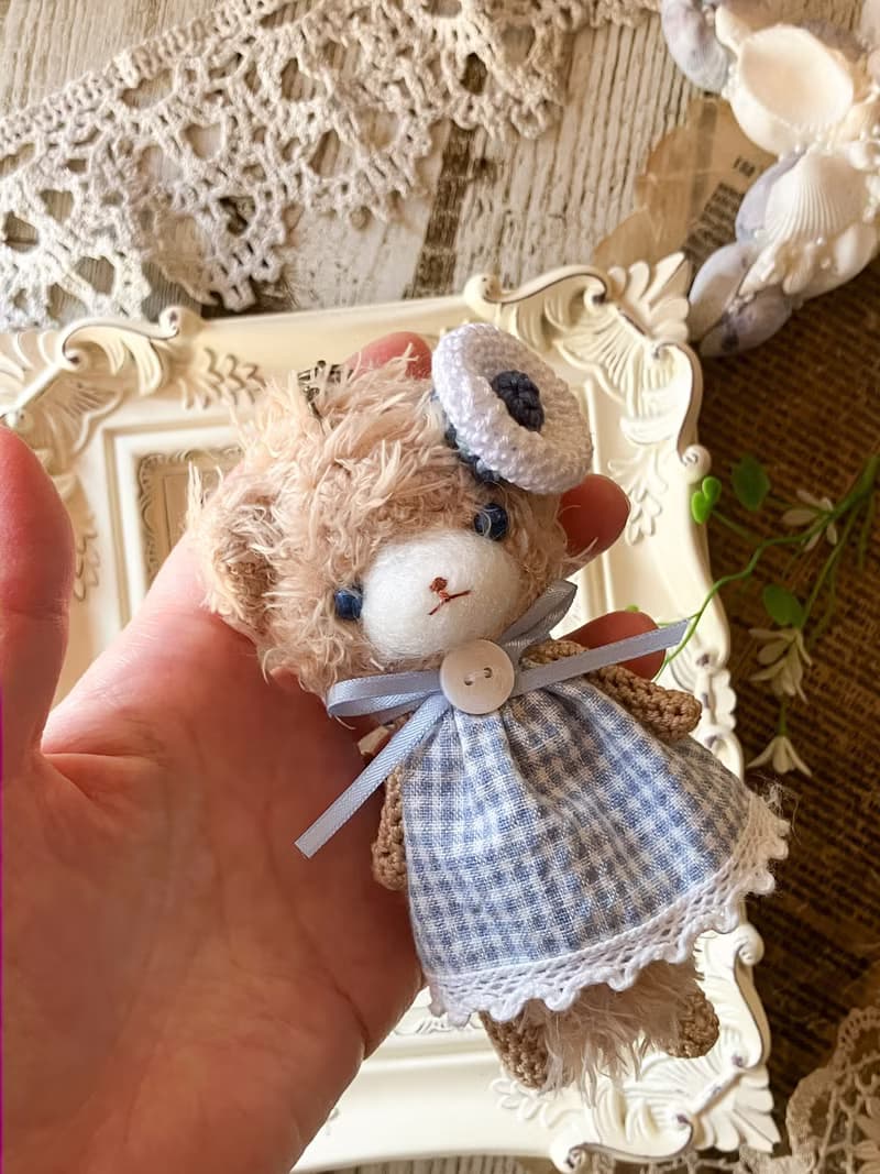夏色くまさんのあみぐるみバッグチャーム