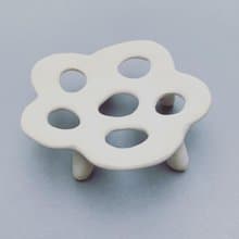 手工皂盤- 花朵/ 白雪