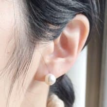 K14gf White Keshi Baroque Pearl Earrings, Stylish Earrings