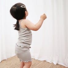 韓國細肩帶荷葉邊下擺彈力舒適居家服套裝 Petit Set