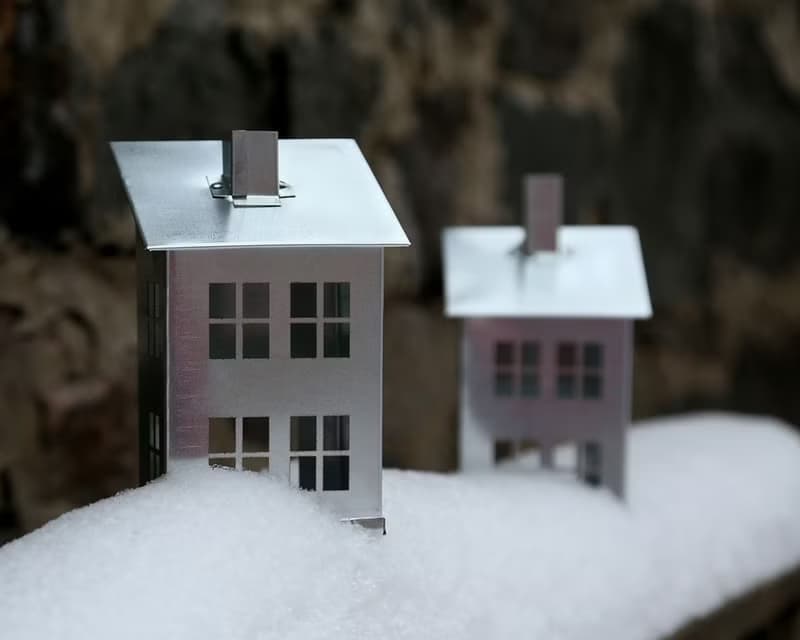 Tin house candle holder //Unique nordic decor for modern home // FREE SHIPPING//