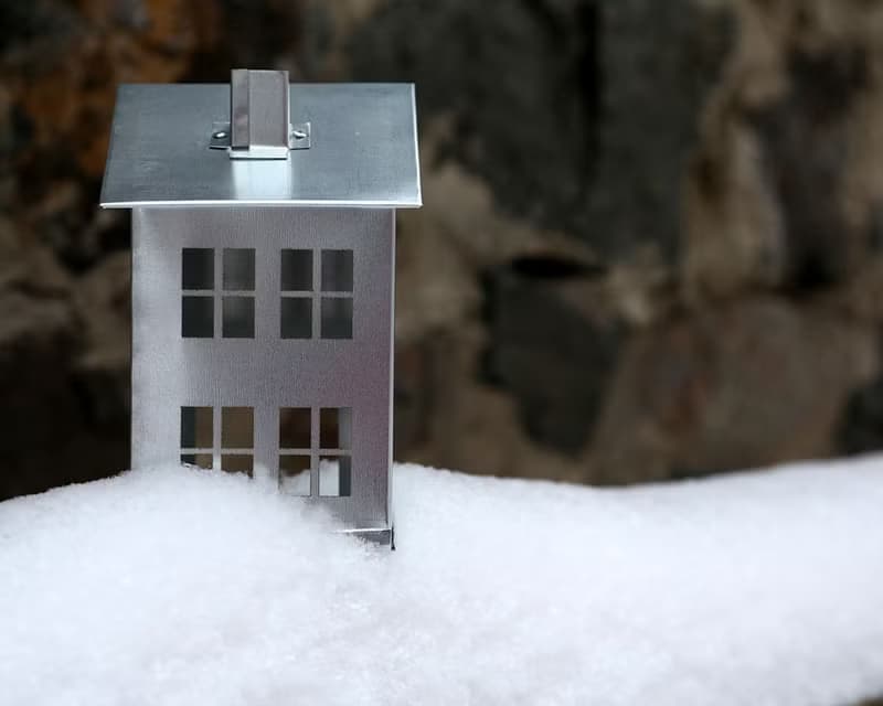 Tin house candle holder //Unique nordic decor for modern home // FREE SHIPPING//