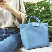 Matchwood vintage tote bag 帆布 小托特包 淺藍丹