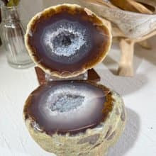 水晶瑪瑙聚寶盆 稀有軟糖款 紫色瑪瑙邊 招財 聚氣 消磁