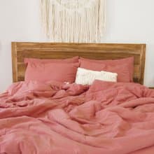 Rust pink linen duvet cover / Softened linen / Comforter cover / Quilt cover
