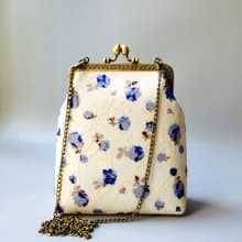 可绣字 定制 蕾絲文藝 口金包 旗袍包 斜挎包 刺繡花 iphone 手機袋 手機包 斜背包 收納包袋 生日禮物 