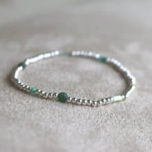 手環 祖母綠 瑪瑙 天然石 - 美好的日子 -