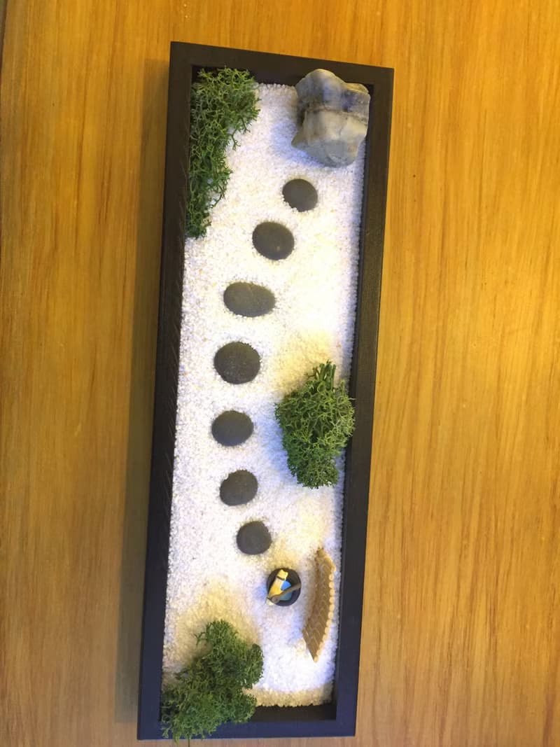 純自然 日式 禪庭 黑長方木盒 沙盤 枯山水  送禮 療癒 小物 zen