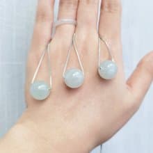 【親翠】天然翡翠 冰果綠葡萄肉卡13mm極美珠鎖骨鏈 | 仙氣半玩家