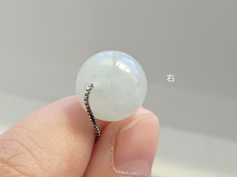 【親翠】天然翡翠 冰果綠葡萄肉卡13mm極美珠鎖骨鏈 | 仙氣半玩家