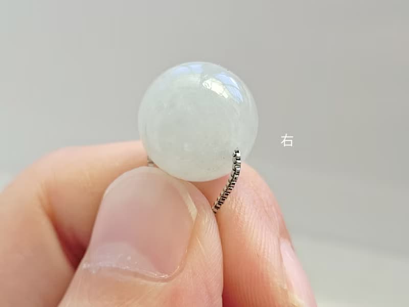 【親翠】天然翡翠 冰果綠葡萄肉卡13mm極美珠鎖骨鏈 | 仙氣半玩家