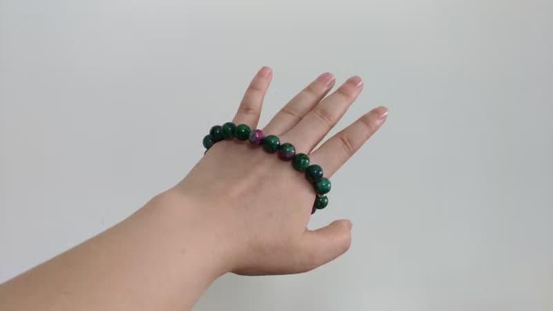 (天然石水晶手鍊)(清朝宮風)紅綠寶x紫鋰輝x