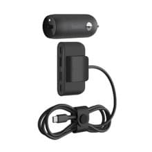 30W USB-C 車載充電器 + 4 端口 USB 電源擴展器 BoostCharge